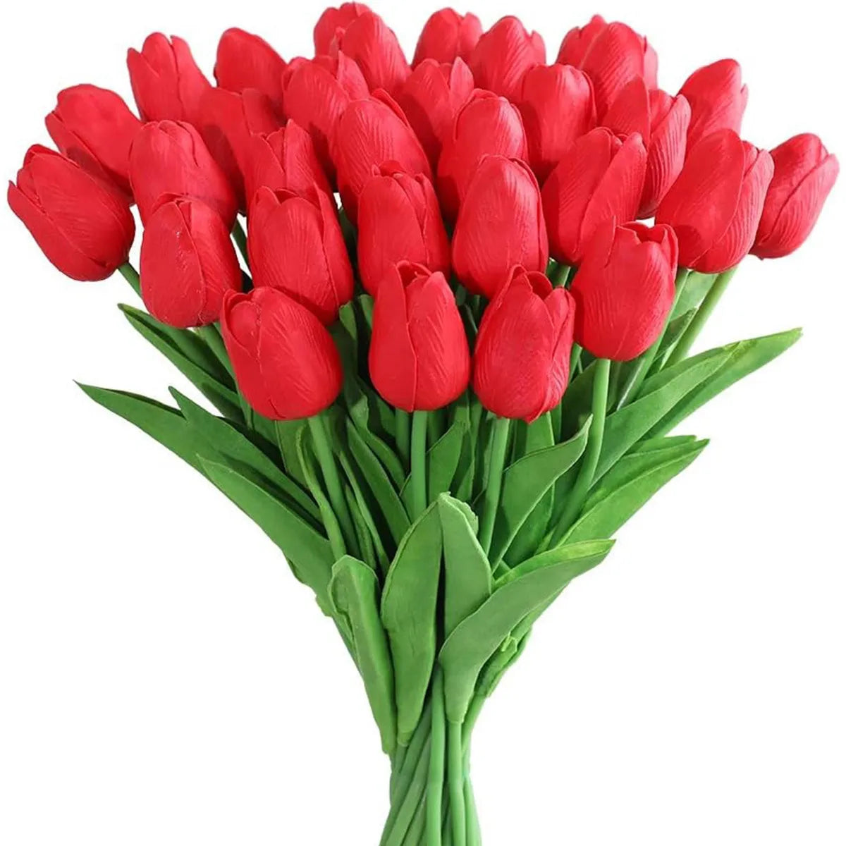 10Pcs Artificial Flower Realistic Touch Tulip Scrapbooking Vase Home Decor Wedding Garden Arch Garland Mother's Day Bouquet diy by HARMONYA STORE