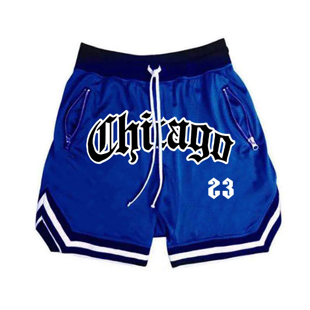 Summer New Men's Sports Fitness Shorts Men Basketball Game Training Running Casual Loose Quick-Drying Five-Point Pants by HARMONYA STORE
