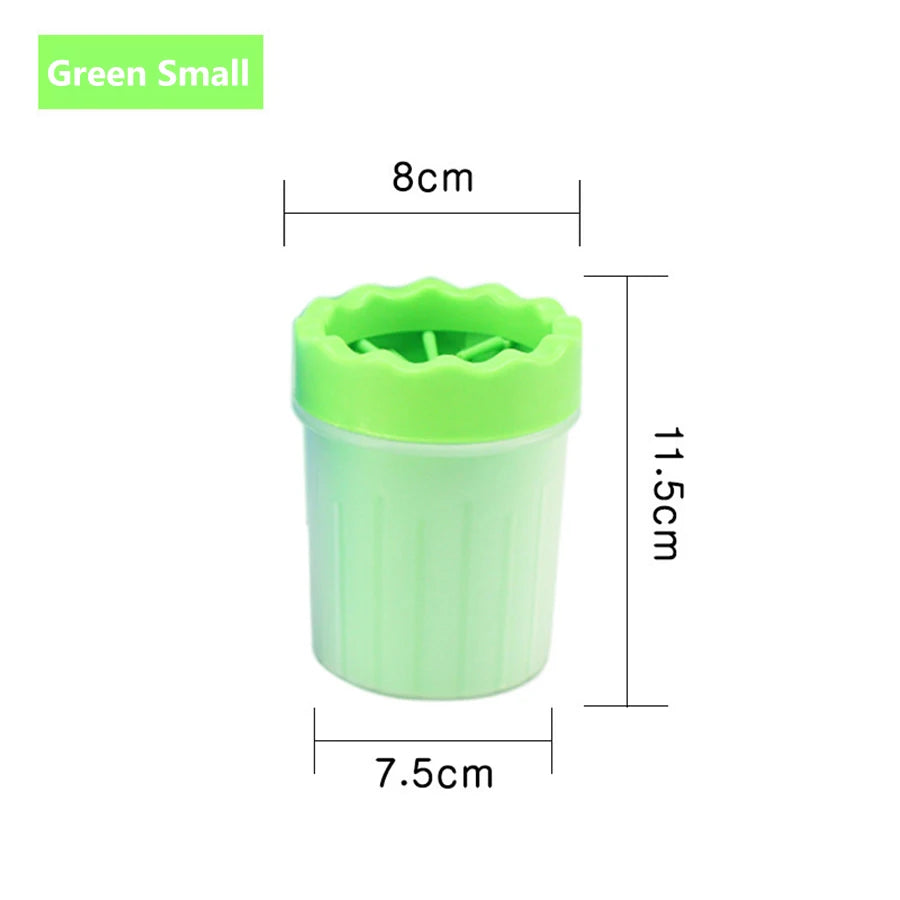 1Pc Pet Plastic Foot Wash Cup S L XL Large size silicone brush Dog cat clean foot mud removable cleaning Foot by HARMONYA STORE