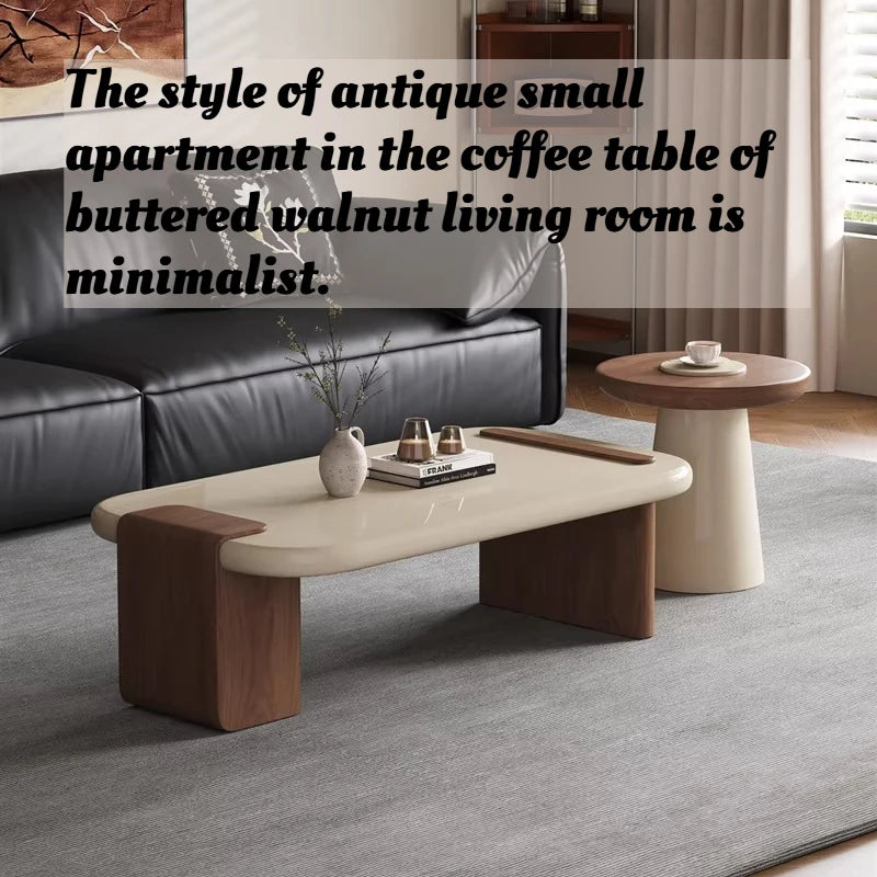 Modern Coffee Table Living Room Small Marble Side Table Glass Round Center Table Nordic Japandi Wabi Sabi Minimalist Furniture by HARMONYA STORE