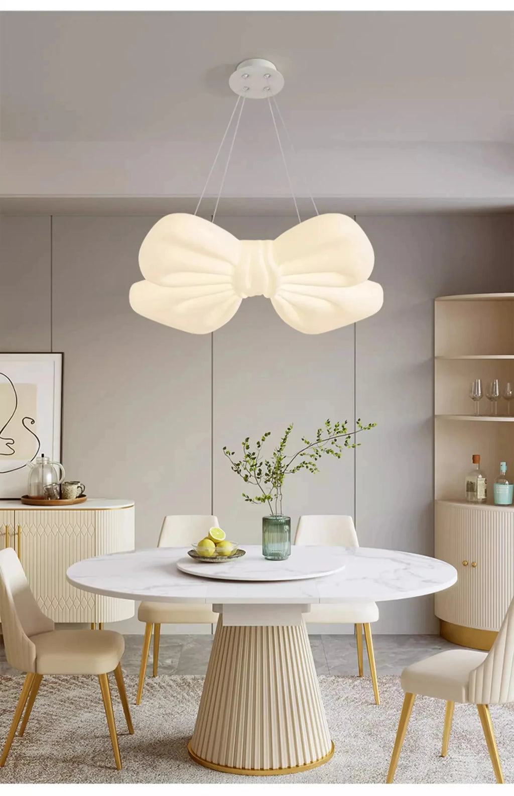 Creative Butterfly Knot Bedroom Led Ceiling Chandelier Modern Children's Room Lamp Home Decorate Living Room Dining Lamp Fixture by HARMONYA STORE