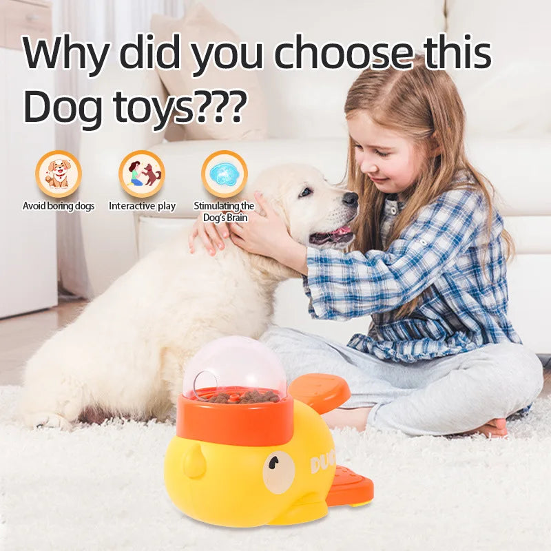 Little yellow duck pet leaking device pet interactive toys educational training device pet feeding device puppy leaking toys by HARMONYA STORE