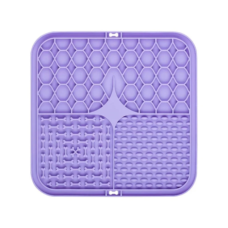 Pet Lick Silicone Mat Dogs Pet Slow Food Plate for Dog Bathing Distraction Silicone Dog Sucker Food Training Dog Feeder Supplies by HARMONYA STORE