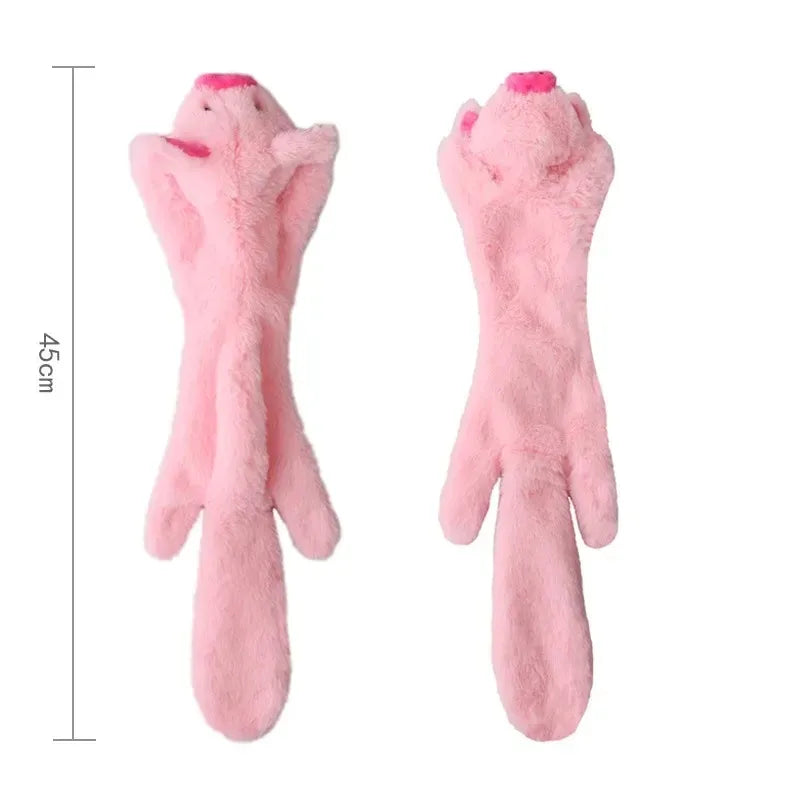 Funny Simulated Animal No Stuffing Dog Toy with Squeakers Durable Stuffingless Plush Squeaky Dog Chew Toy Crinkle Pet Squeak Toy by HARMONYA STORE