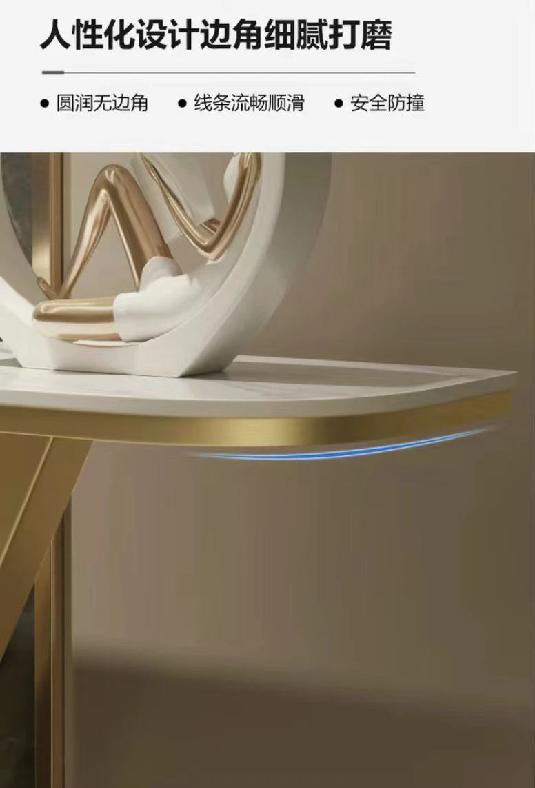 Beauty Minimalist Console Table Luxury Aesthetic Marble Simple Console Table Hallway Glamour Tisch Wohnzimer Home Furniture by HARMONYA STORE
