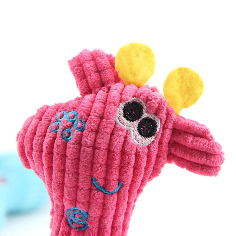 Puppy Squeaker Squeaky Plush Bone Dog Toy - Fun Chew Toy for Teething Pets Molar Training Accessory for Canine Playtime by HARMONYA STORE