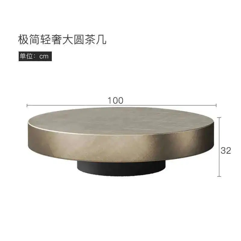 Designer Stainless Steel Coffee Tables European Luxury Round Tea Table Living Room Furniture Italian Tempered Glass Side Table by HARMONYA STORE