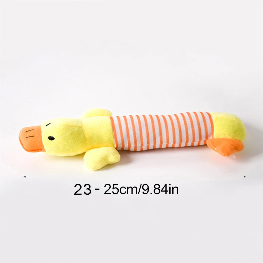 Funny Simulated Animal No Stuffing Dog Toy with Squeakers Durable Stuffingless Plush Squeaky Dog Chew Toy Crinkle Pet Squeak Toy by HARMONYA STORE