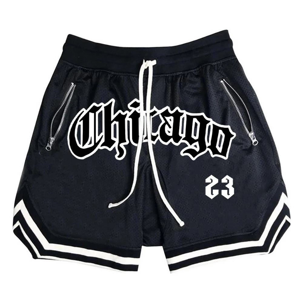 Summer New Men's Sports Fitness Shorts Men Basketball Game Training Running Casual Loose Quick-Drying Five-Point Pants by HARMONYA STORE