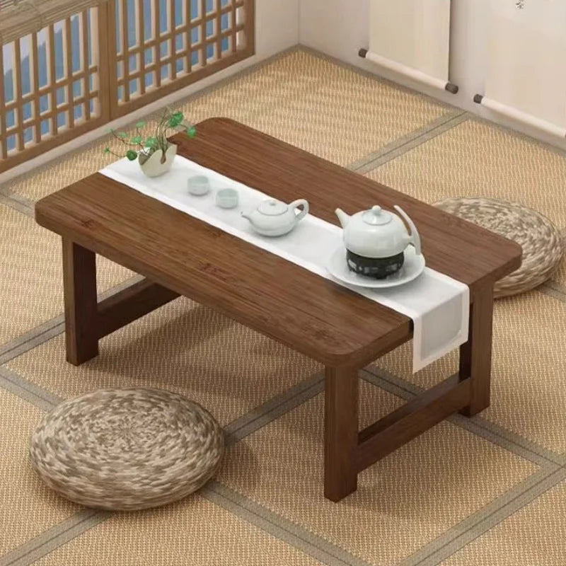 Japanese-style Tatami Table Coffee Table Household Bay Window Balcony Coffee Table Foldable Wooden Table Pratical New Arrival by HARMONYA STORE
