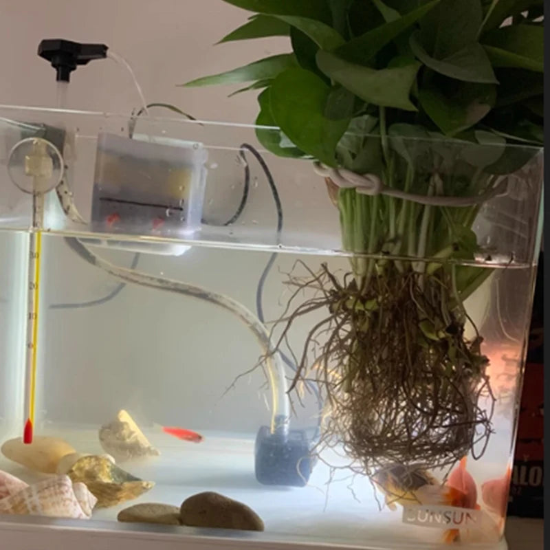 Ultra Quiet USB Aquarium Fish Tank Filtration Pump Mini Pet Fountain Submersible Adjustable Flow Water Circulation Pump 5V 5W by HARMONYA STORE