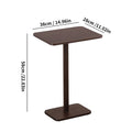 Minimalist C-Shaped End Table，Lightweight Sofa Bed Tray，Rustic Brown For Small Living Room TV Snack by HARMONYA STORE