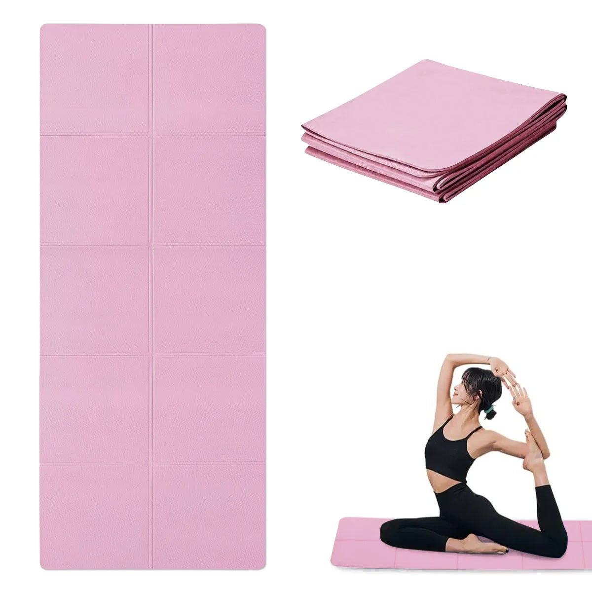 Yoga Mat Pilates Fitness Mat 3/4/6mm Thicknes Non Slip Yoga Cushion Travel Fitness Exercise Pad for Women Home Gym Floor Workout by HARMONYA STORE