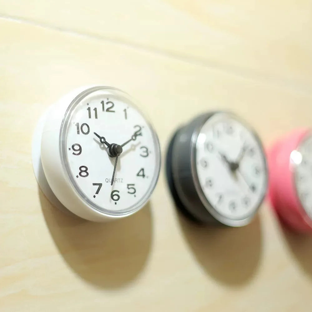 Waterproof Simple Wall Clock Swimming Pool Bathroom Shower Mute Clock Suction Cup Hanging Wall Clock Toilet Watch Home Decorate by HARMONYA STORE