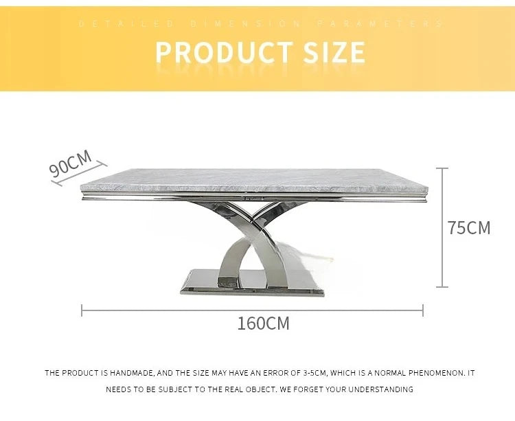 Modern Dining Table Set 6 Seater Marble Table Luxury Dining Tables Living Room, Furniture by HARMONYA STORE