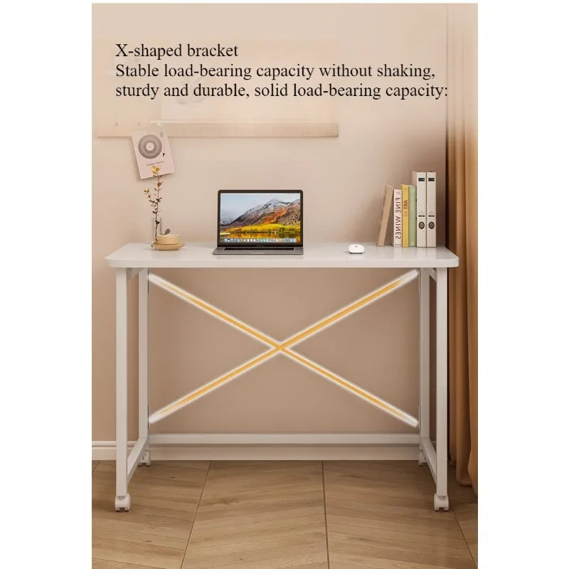 Folding computer desk desk removable table home student study table bedroom bedside table writing table desk by HARMONYA STORE