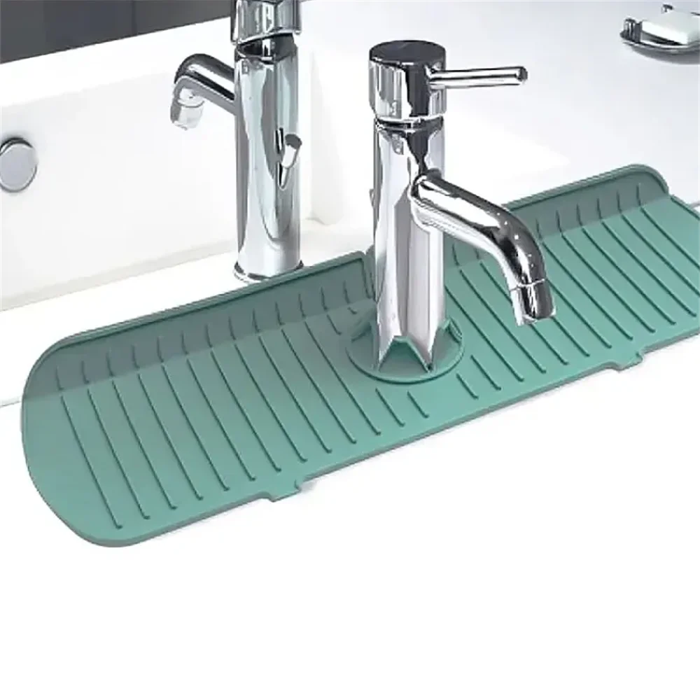 Silicone Faucet Water Catcher Mats,Kitchen Sink Spill-Proof Drying Pads,Anti-Slip Drain and Splash Guard Water Catcher Mat by HARMONYA STORE