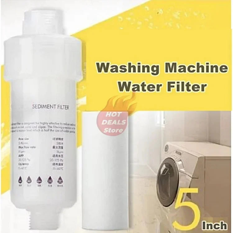 5'' PRE FILTER Water Filter Cartridge Washing Machine Filter with Adapter Bathroom Water Heater Toilet Household Purifier by HARMONYA STORE
