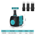 Ultra-Quiet 3-60W Submersible Water Fountain Pump Filter Fish Pond Aquarium Water Pump Tank Fountain EU US 220V-240V by HARMONYA STORE