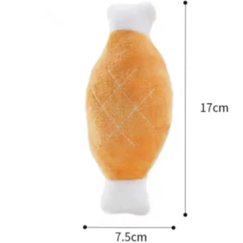 Puppy Squeaker Squeaky Plush Bone Dog Toy - Fun Chew Toy for Teething Pets Molar Training Accessory for Canine Playtime by HARMONYA STORE