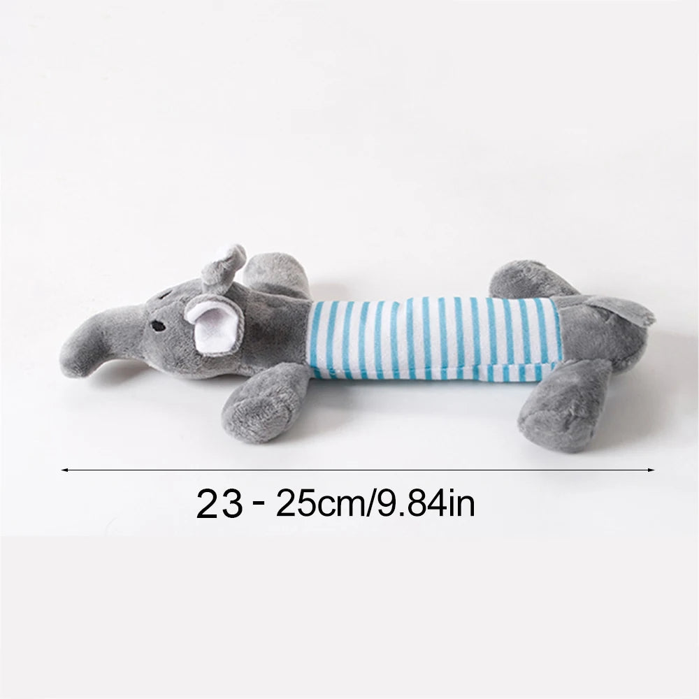Funny Simulated Animal No Stuffing Dog Toy with Squeakers Durable Stuffingless Plush Squeaky Dog Chew Toy Crinkle Pet Squeak Toy by HARMONYA STORE