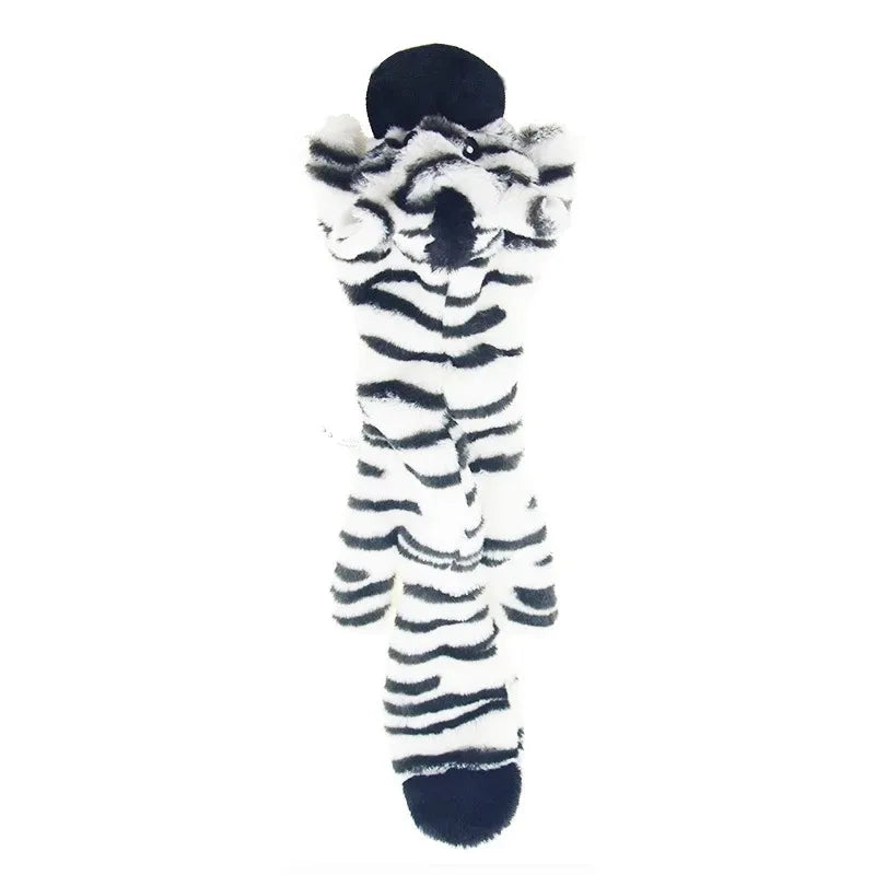 Funny Simulated Animal No Stuffing Dog Toy with Squeakers Durable Stuffingless Plush Squeaky Dog Chew Toy Crinkle Pet Squeak Toy by HARMONYA STORE