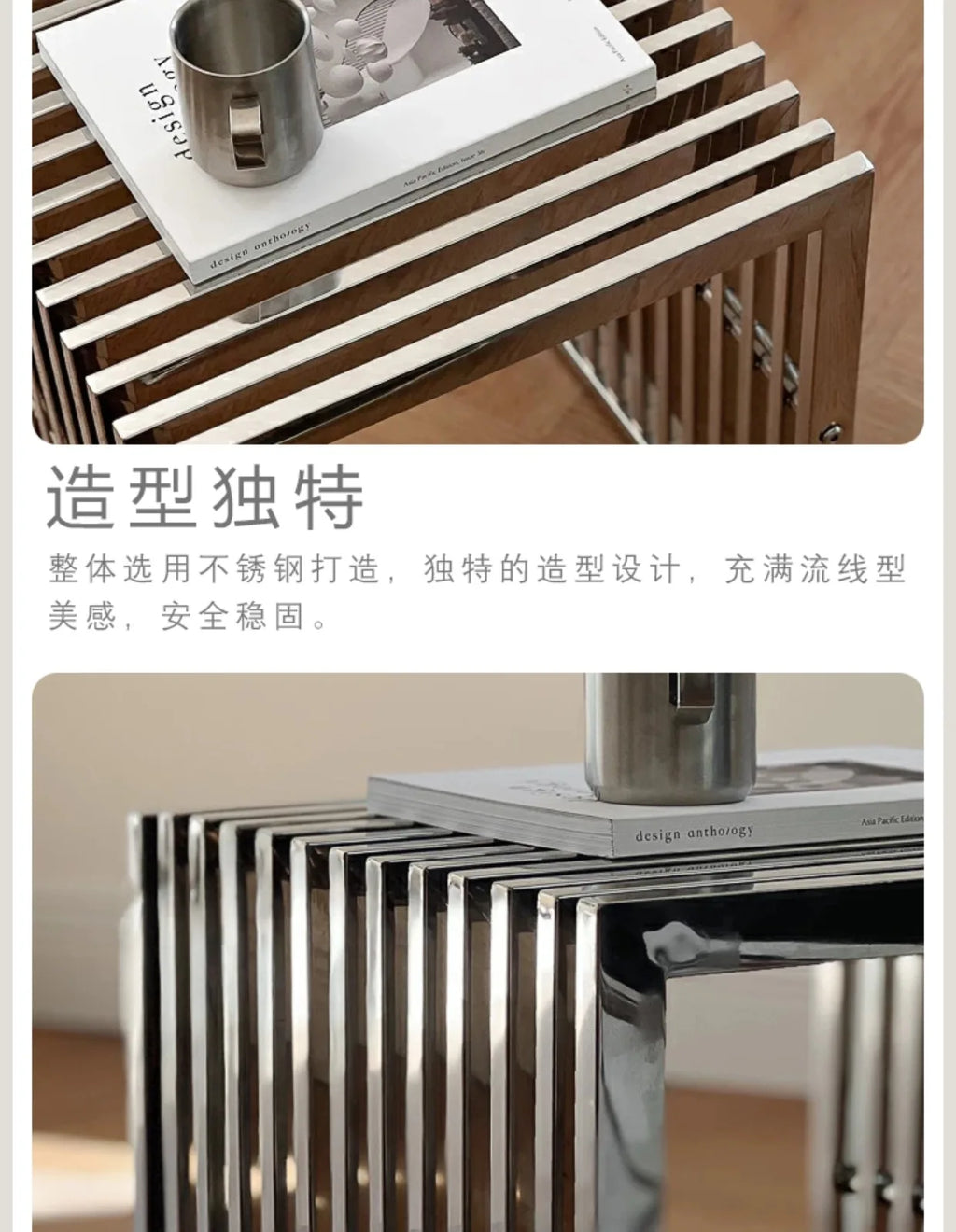 Modern Simple Stainless Steel Side Table Baohaus Medieval Living Room Metal Coffee Table Cafe Small Long Table by HARMONYA STORE