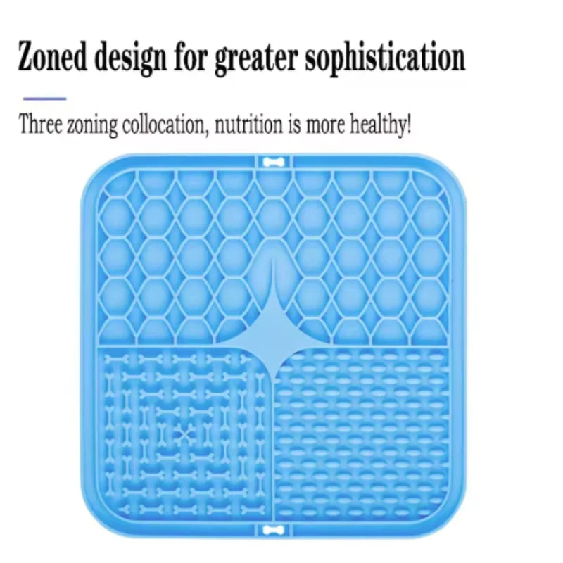 Pet Lick Silicone Mat Dogs Pet Slow Food Plate for Dog Bathing Distraction Silicone Dog Sucker Food Training Dog Feeder Supplies by HARMONYA STORE