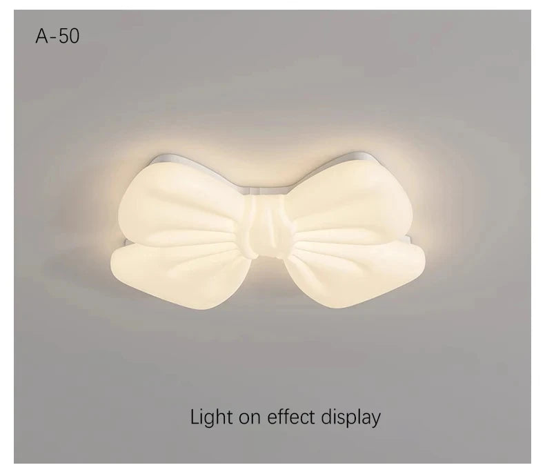 Creative Butterfly Knot Bedroom Led Ceiling Chandelier Modern Children's Room Lamp Home Decorate Living Room Dining Lamp Fixture by HARMONYA STORE
