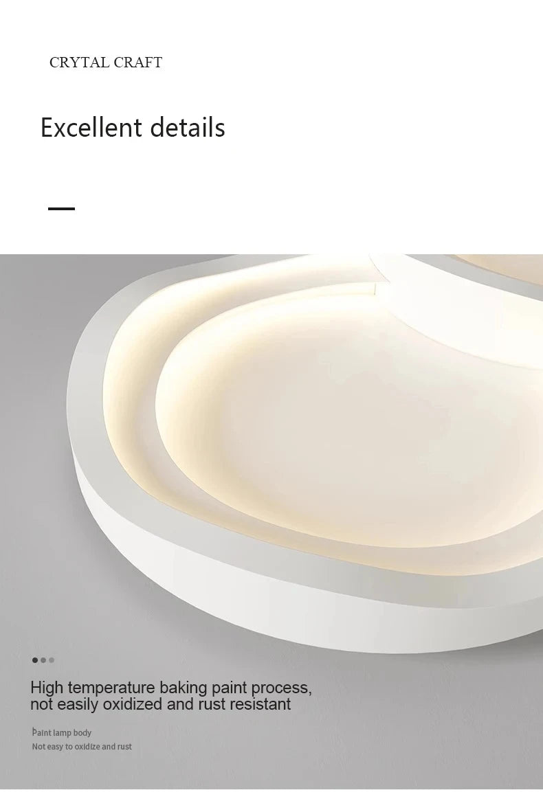Nordic Bedroom LED Ceiling Lights Home Modern Style Indoor Master Bedroom Lustre Circular Brief Home Decorate Lighting Fixtures by HARMONYA STORE