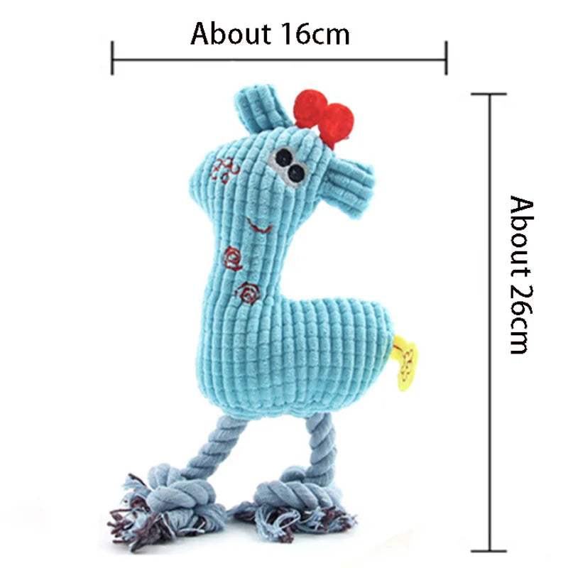 Puppy Squeaker Squeaky Plush Bone Dog Toy - Fun Chew Toy for Teething Pets Molar Training Accessory for Canine Playtime by HARMONYA STORE