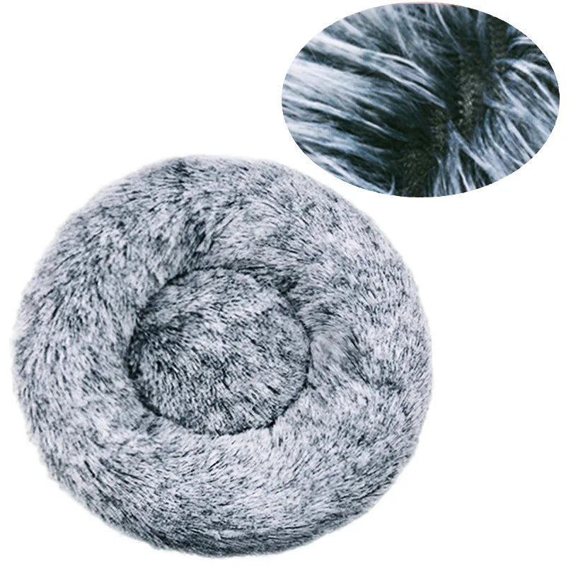 40-90cm 6 Sizes Round Pet Bed for Large Dog Bed Super Soft Cat Bed Plush Dog House for Medium Dog House Winter Warm Sleeping HARMONYA STORE