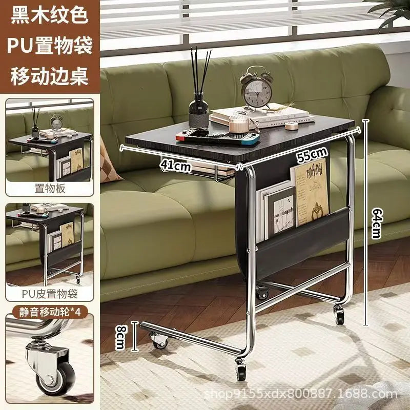 Versatile Side Table Small Coffee Table for Trolleys Dining Carts Wine Racks Bookshelves Convenient Flexible Storage Solution by HARMONYA STORE