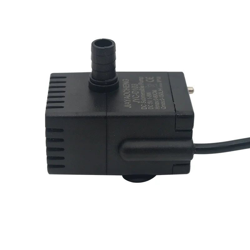 Ultra Quiet USB Aquarium Fish Tank Filtration Pump Mini Pet Fountain Submersible Adjustable Flow Water Circulation Pump 5V 5W by HARMONYA STORE