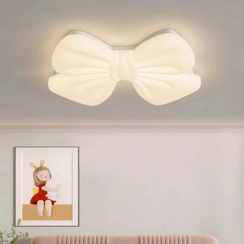 Creative Butterfly Knot Bedroom Led Ceiling Chandelier Modern Children's Room Lamp Home Decorate Living Room Dining Lamp Fixture by HARMONYA STORE