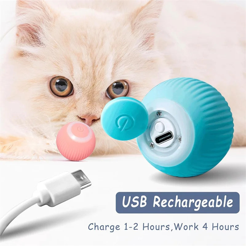 Smart Dog Toys Ball Electronic Interactive Pet Toy Moving Ball USB Automatic Moving Bouncing for Puppy Birthday gift Cat Product by HARMONYA STORE
