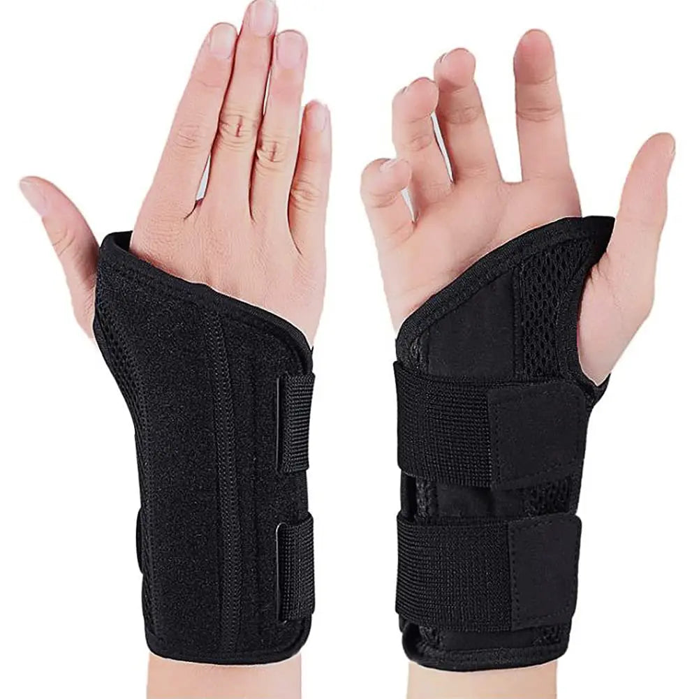Adjustable Soft Wristbands Protector for Fitnes Gym Accessories Metal Wrist Splint Injury Pain Relief Carpal Tunnel Wrist Brace by HARMONYA STORE