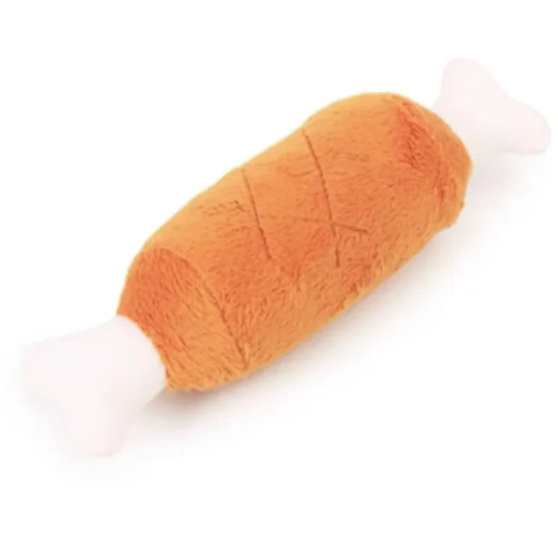 Puppy Squeaker Squeaky Plush Bone Dog Toy - Fun Chew Toy for Teething Pets Molar Training Accessory for Canine Playtime by HARMONYA STORE