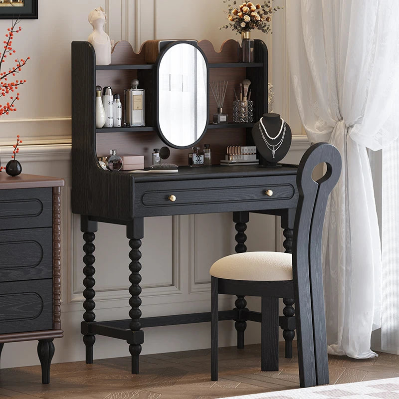 Modern Popular Design Ins Large Luxury Dressing Table with Mirror and Drawers Professional Makeup Table by HARMONYA STORE