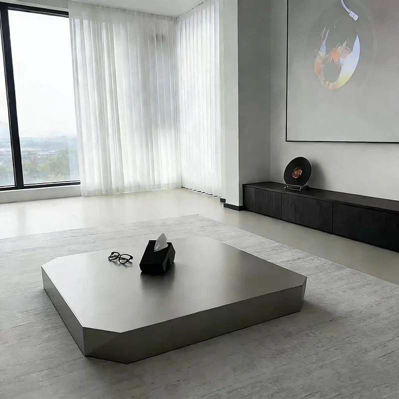 Italian Minimalist Side Table Aesthetic Unique Simple Clear Designer Coffee Table Modern Decoration Meubles Salon Furniture by HARMONYA STORE