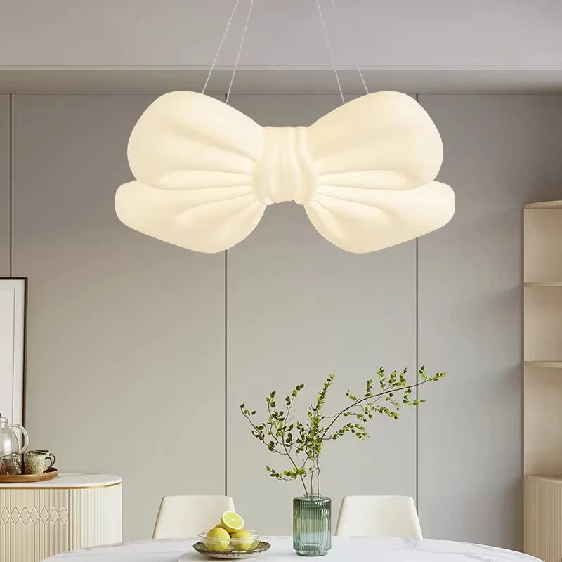 Creative Butterfly Knot Bedroom Led Ceiling Chandelier Modern Children's Room Lamp Home Decorate Living Room Dining Lamp Fixture by HARMONYA STORE