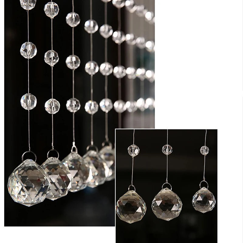 10 Strings Acrylic Bead Curtain Wedding Arrangement Crystal Decoration Home Decorate Pendant Window Stage Crystal Pendant by HARMONYA STORE