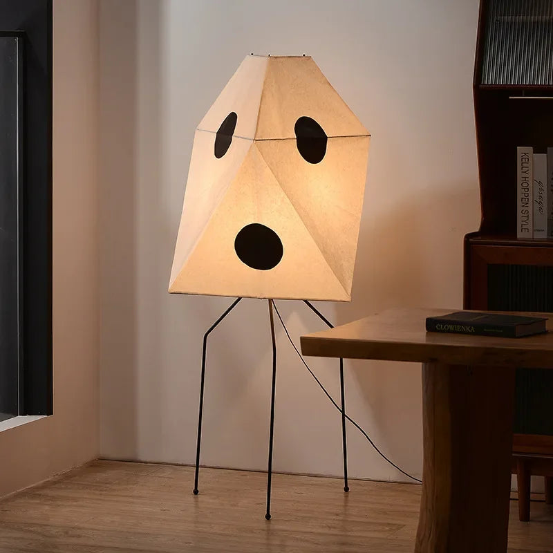 Japanese-style Noguchi Isamu Tea Room Rice Paper Floor Lamp Hotel Bedroom Study Home Decorate Surprised Style Design Table Lamps by HARMONYA STORE