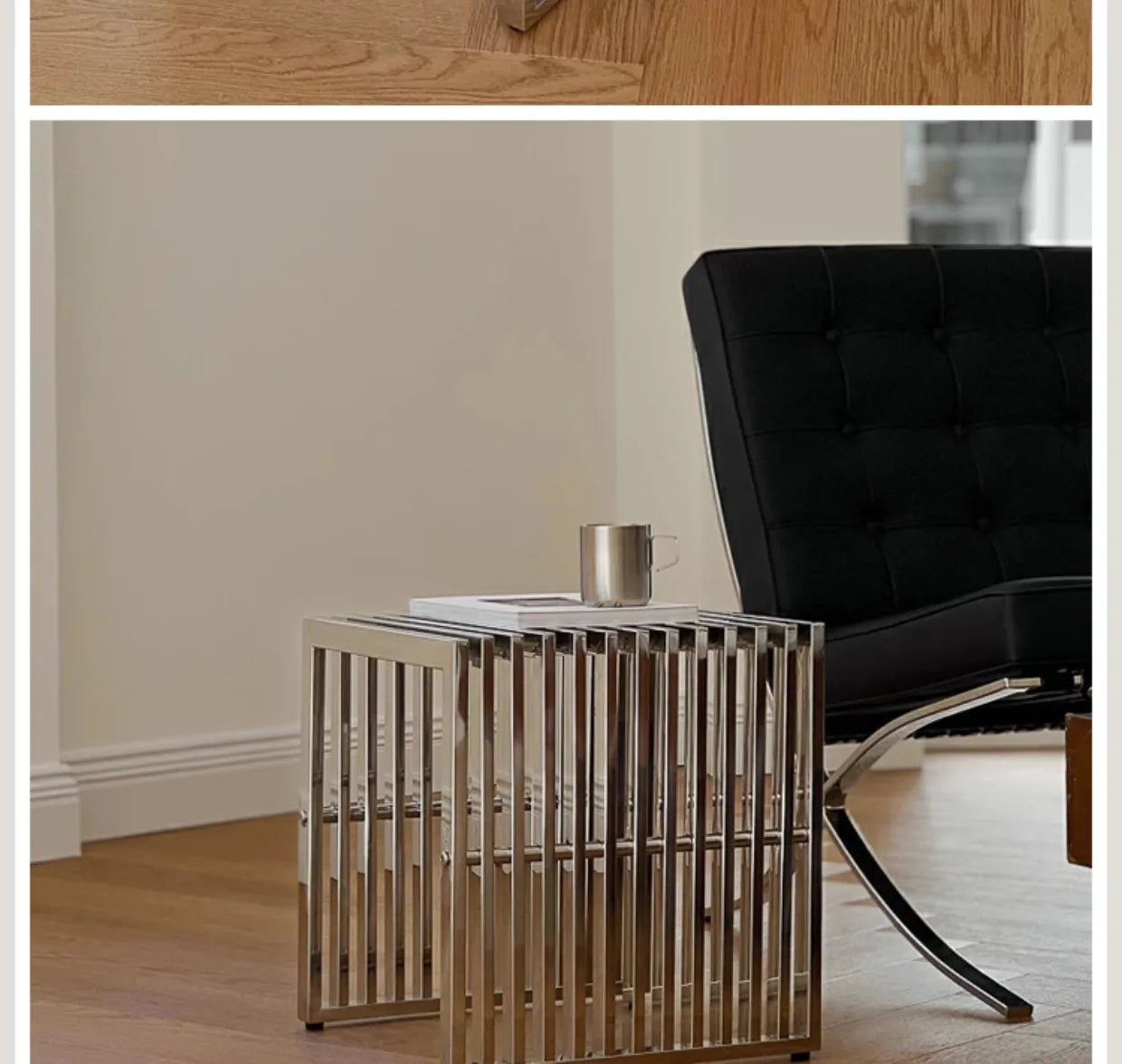 Modern Simple Stainless Steel Side Table Baohaus Medieval Living Room Metal Coffee Table Cafe Small Long Table by HARMONYA STORE