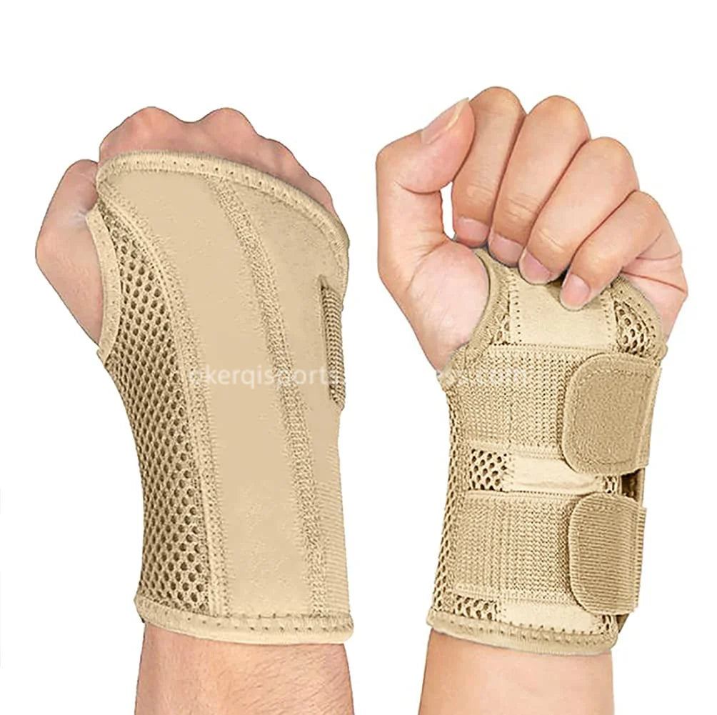 Adjustable Soft Wristbands Protector for Fitnes Gym Accessories Metal Wrist Splint Injury Pain Relief Carpal Tunnel Wrist Brace by HARMONYA STORE