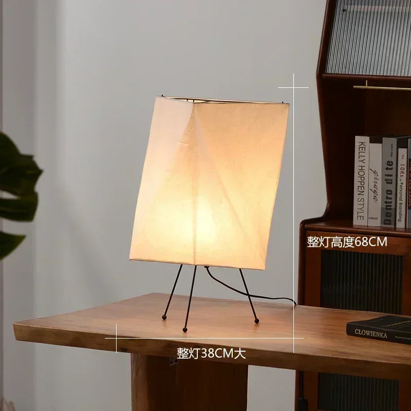 Japanese-style Noguchi Isamu Tea Room Rice Paper Floor Lamp Hotel Bedroom Study Home Decorate Surprised Style Design Table Lamps by HARMONYA STORE