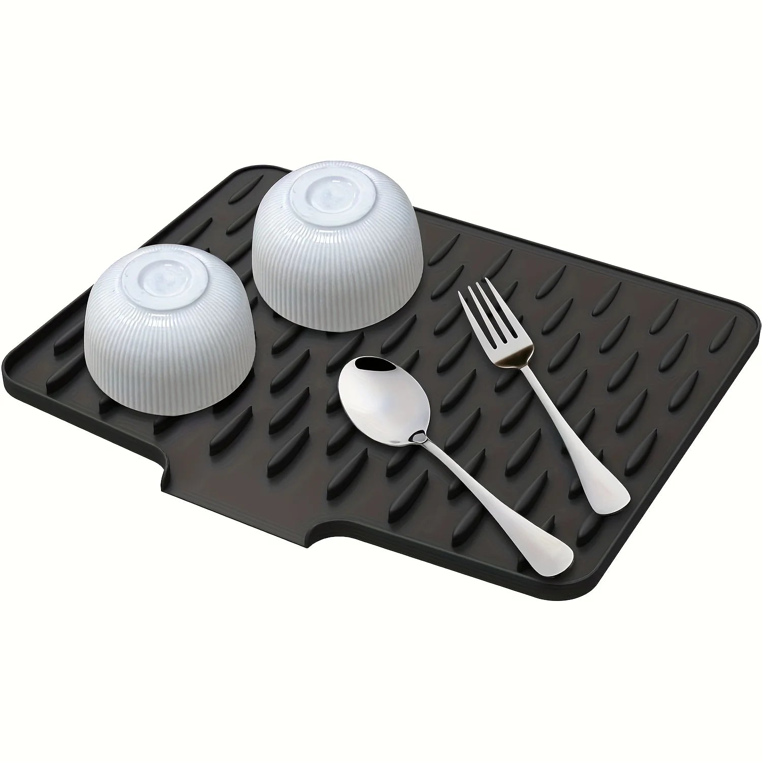 Kitchen Silicone Drain Mat with Built-in Drainage Design, Easy to Clean, Suitable for Countertops, Sinks, Refrigerators by HARMONYA STORE