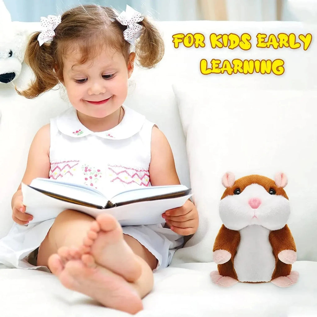 Learn To Imitate Talking Little Hamster Animal Plush Funny Toy Talking Nod Hamster Doll Soothing Crying Baby Toy Kids Gift by HARMONYA STORE