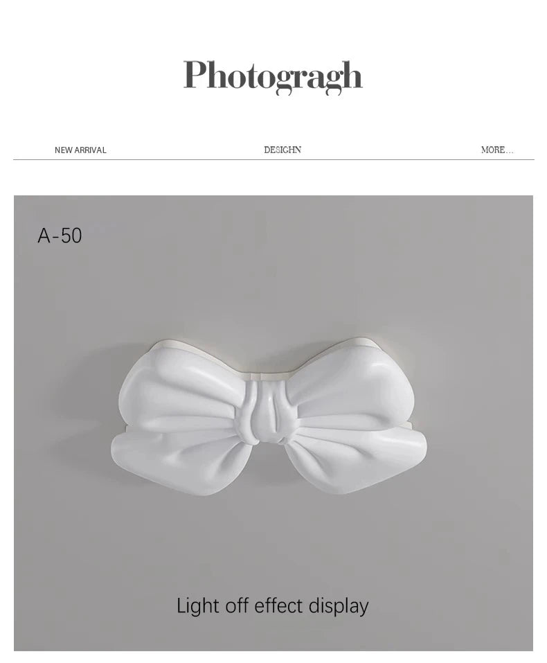 Creative Butterfly Knot Bedroom Led Ceiling Chandelier Modern Children's Room Lamp Home Decorate Living Room Dining Lamp Fixture by HARMONYA STORE