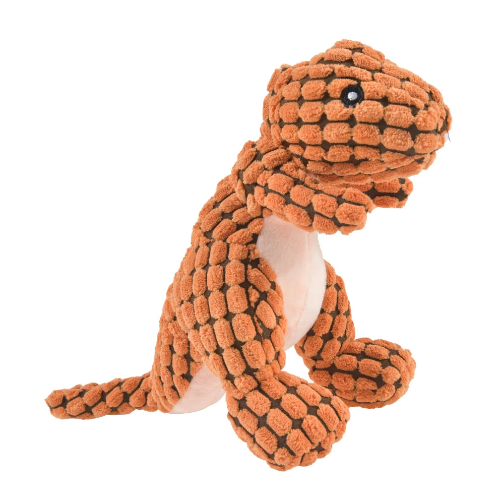 Cats and Dogs Pet Plush Dinosaur Toys Interactive Dog Chew Toys Plush Stuffing Pet Supplies Dog Toys for Small Dogs by HARMONYA STORE